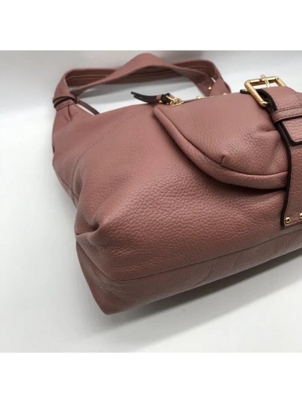 Michael Kors Mauve Pebbled Leather Austin Hobo Bag